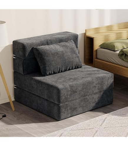 Amazon｜折りたたみ式ソファベッド 枕付き マットレス付き